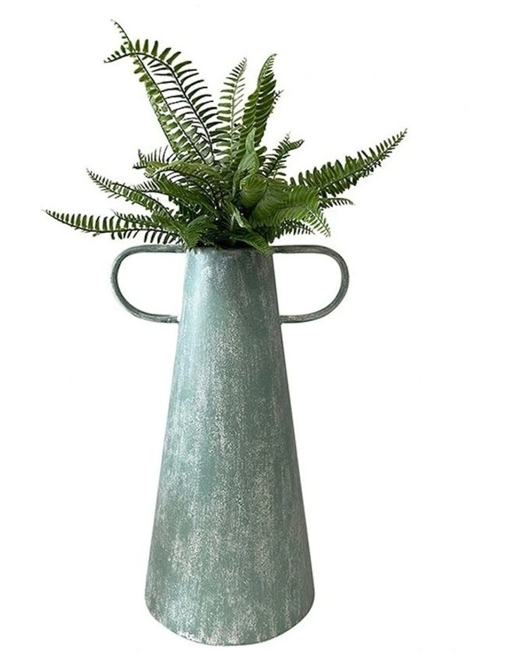 Decorative Vase in Distressed Aqua-Green