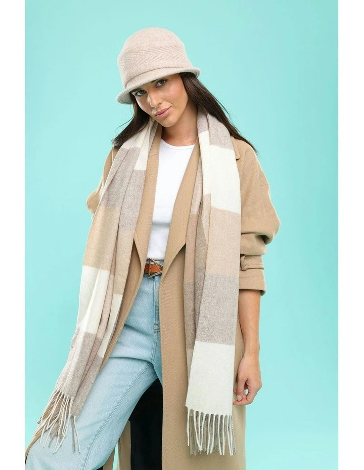 Asher Wool Scarf in Neutrals