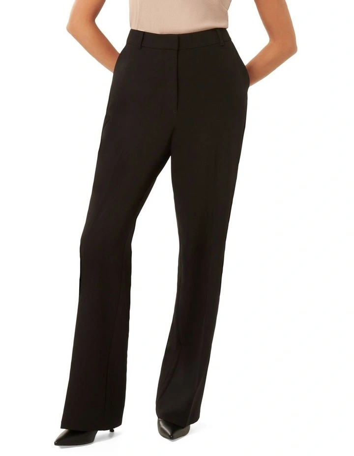 Ava Straight Leg Pants in Black