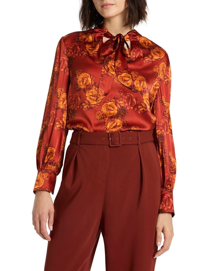 Briar Silk Blouse in Currant Multi