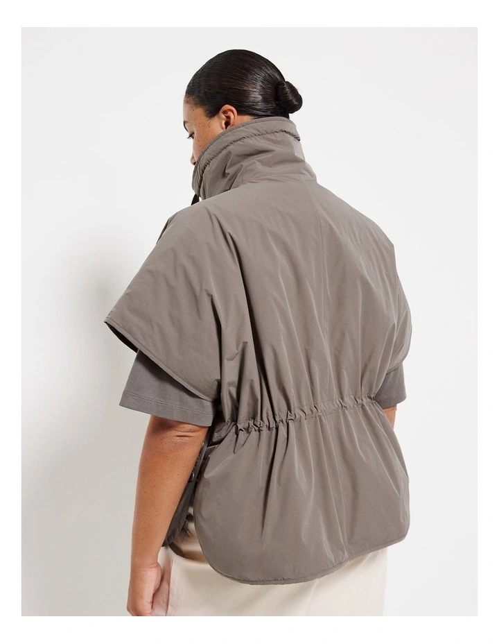 Padded Gilet in Mouse