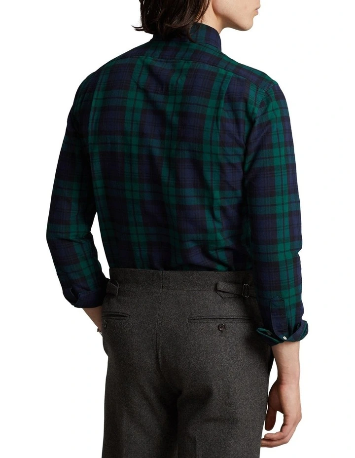 Classic Fit Plaid Oxford Shirt in Multi