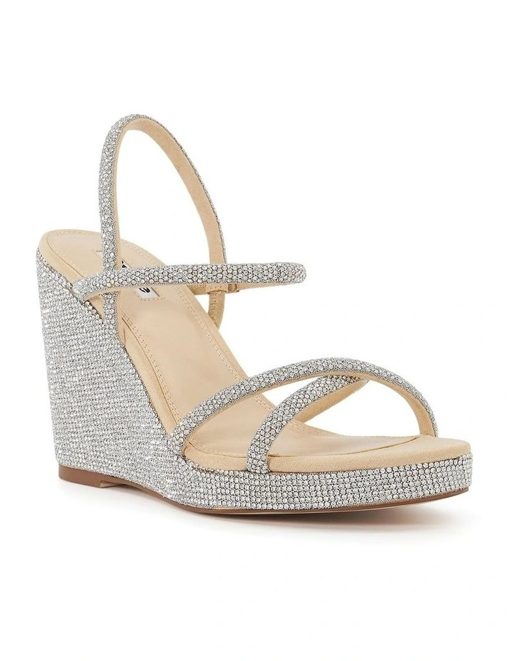 Magic Wedge Sandal in Silver