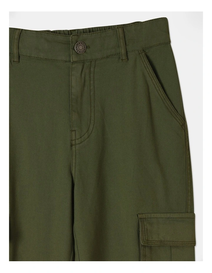 Woven Cargo Pant in Khaki