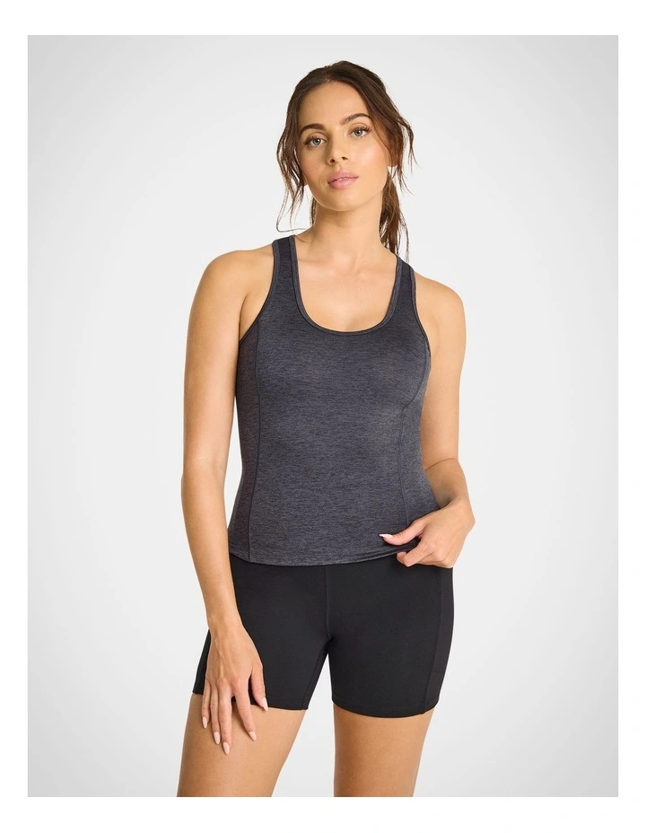 Inspire Racer Active Tank in Charcoal