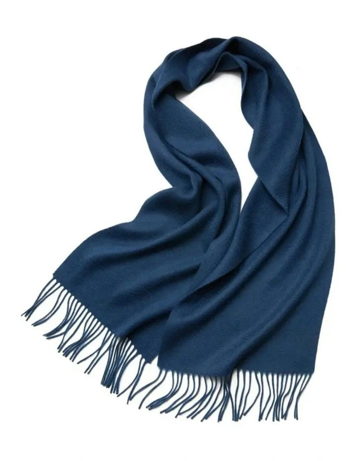 Sofia Cashmere Scarf in Navy