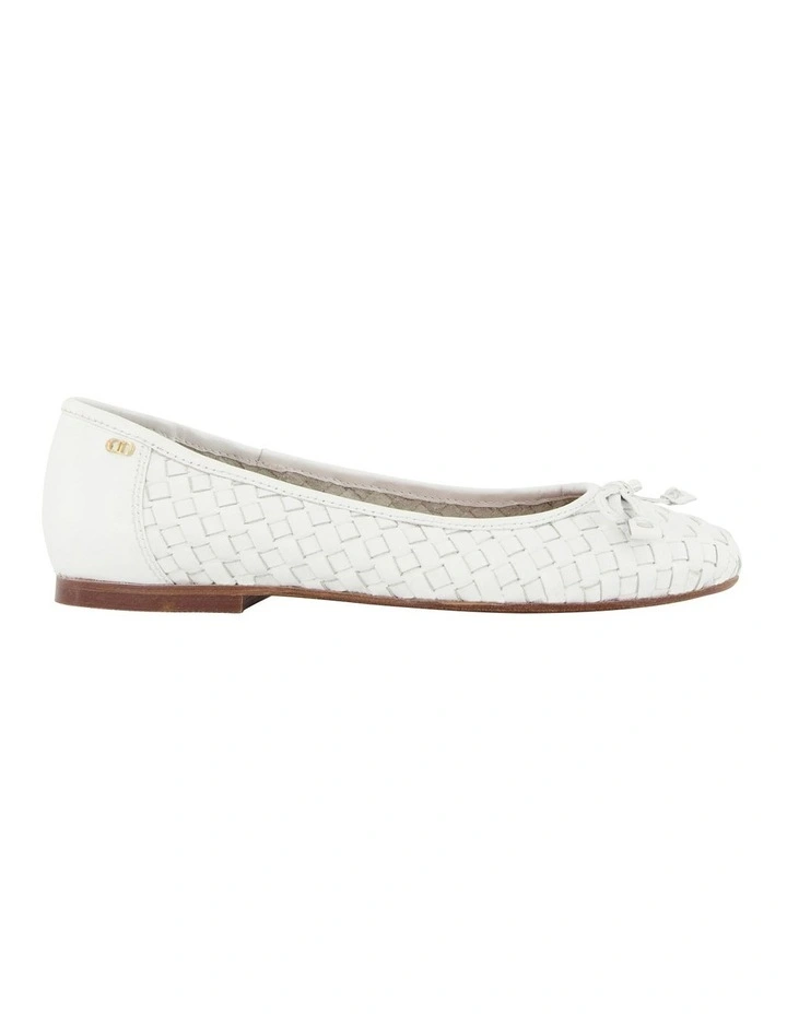 Hartleys Ballet Flat in White