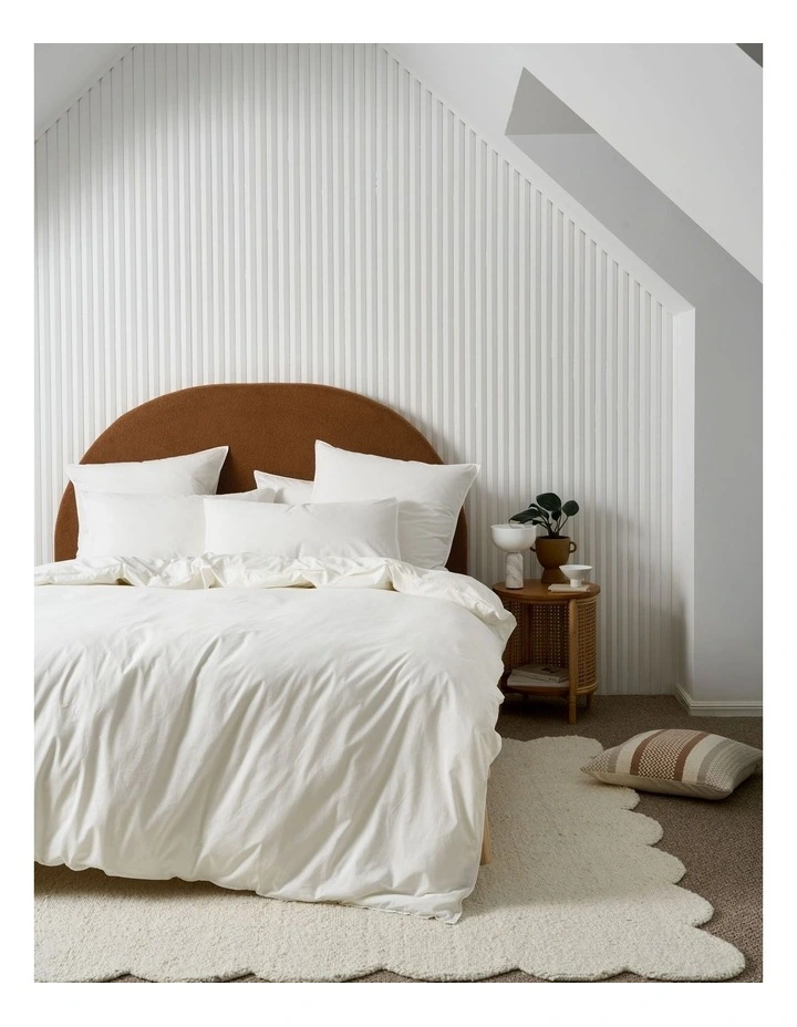 Terra Organic Cotton Quilt Cover Set in Snow