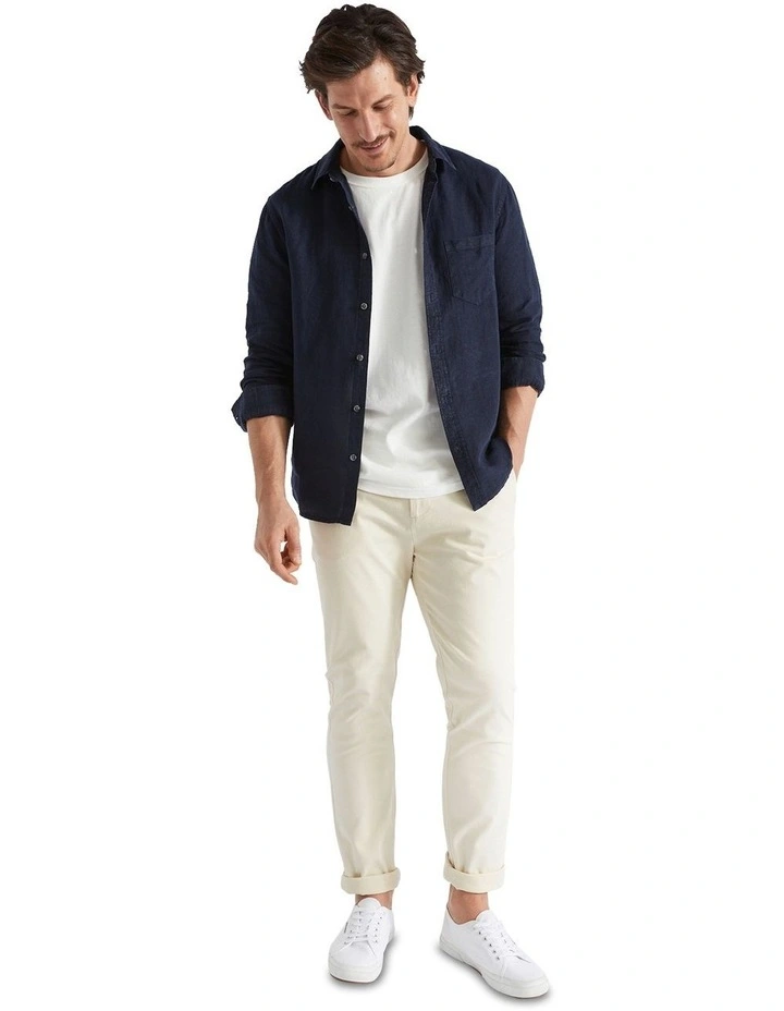Linen Shirt in Midnight Blue