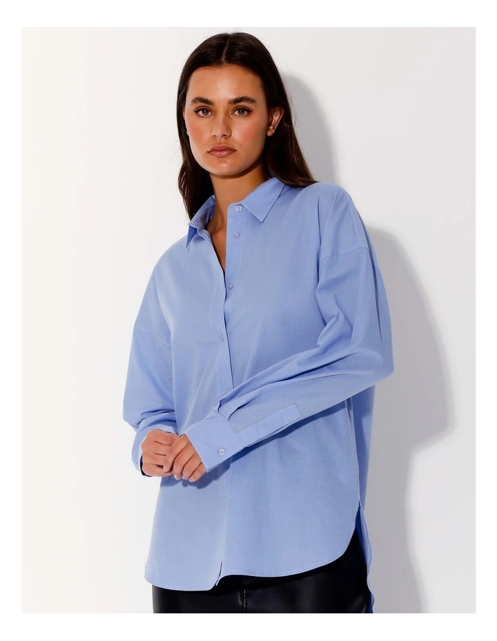 Recycled Blend Boyfriend Shirt in Parma Violet