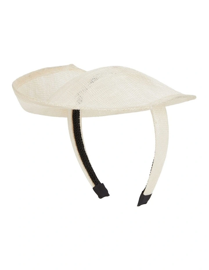 Structured Sinamay Fascinator in Natural