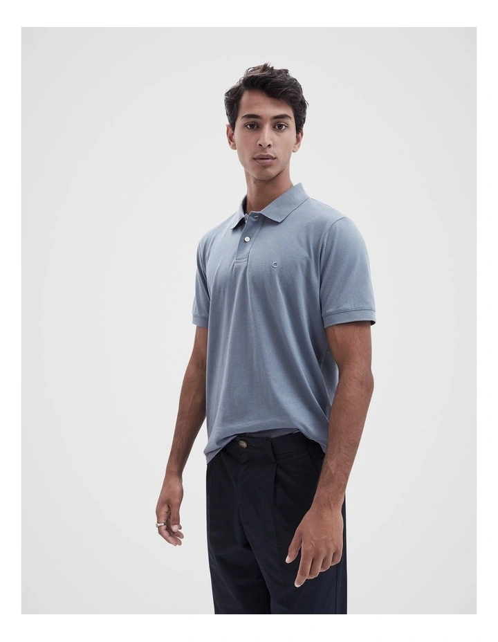 Classic Jersey Polo Shirt in Blue