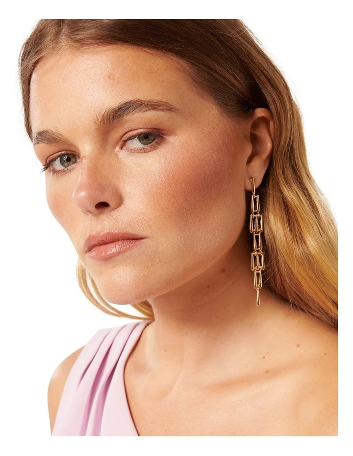 Signature Farley Fine Link Drop Earrings in Gold
