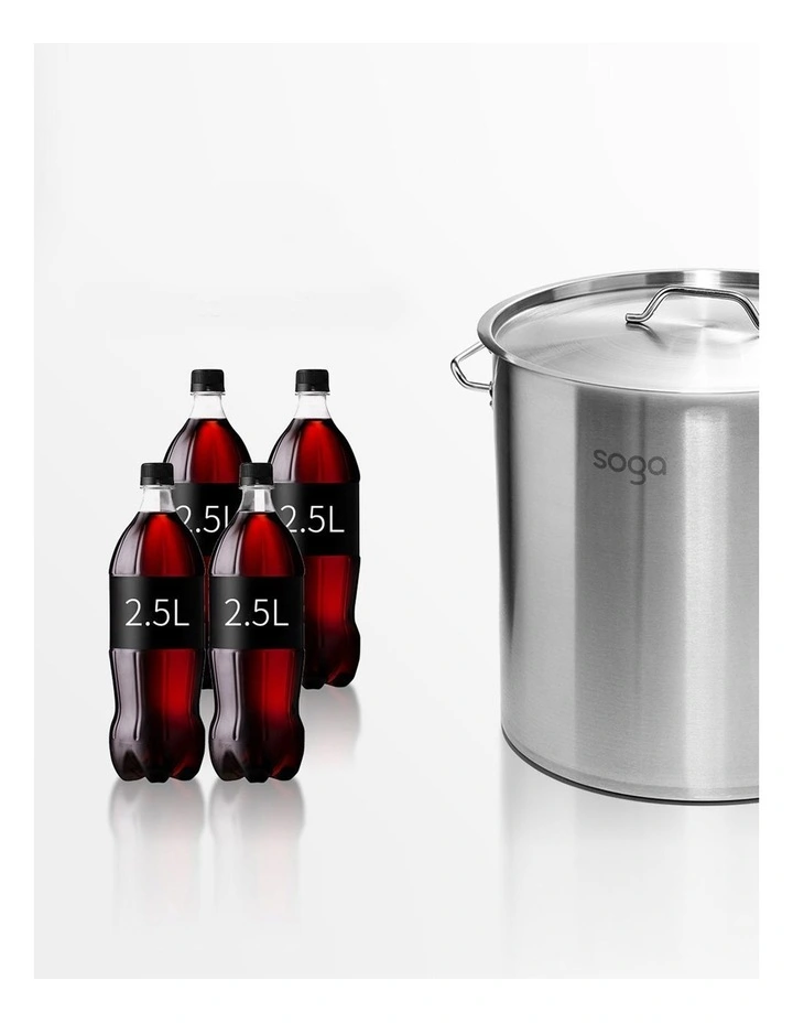 Top Grade Thick Stainless Steel Stockpot 18/10 12L in Silver