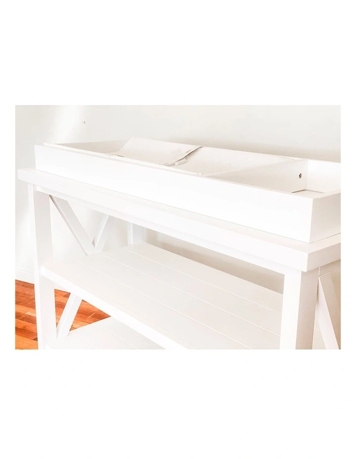 Hampton 3 Tiered Table with Change Tray Top White