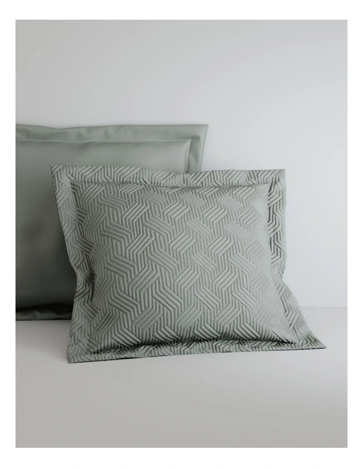 Martella Tailored European Sham in Greystone