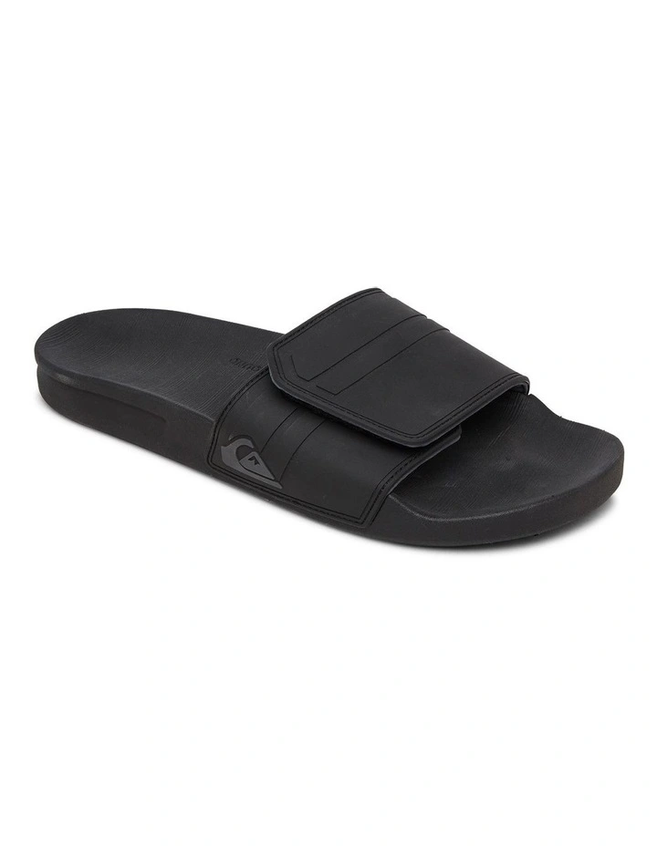 Rivi Slide Adjust Slider Sandals Black/Grey/Black