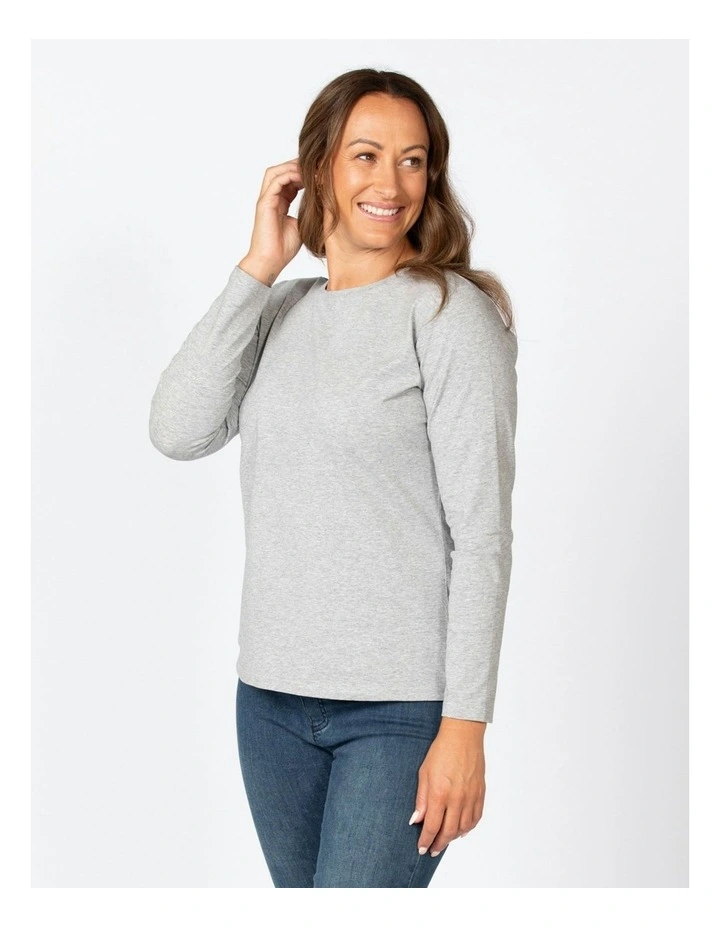 Camp Classic Long Sleeve Tee in Sliver