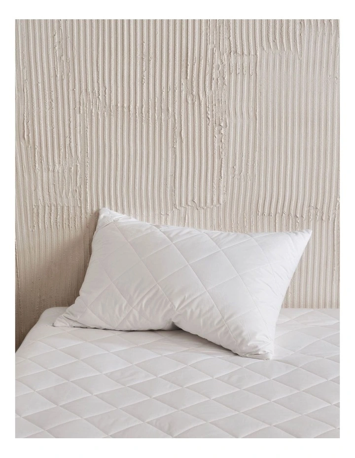 Kind Cotton Pillow Protector in White