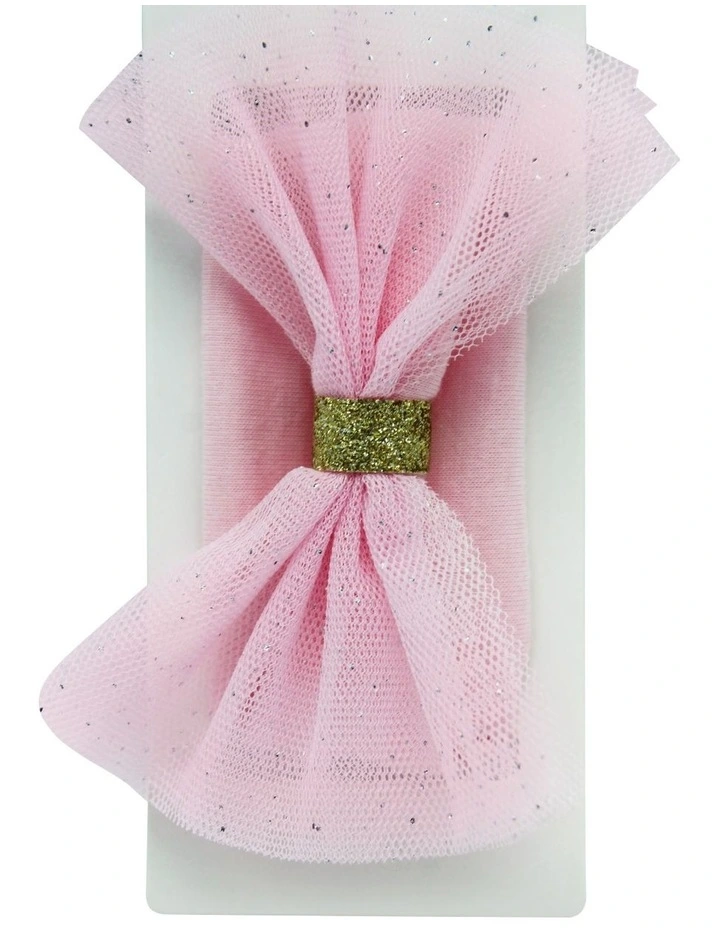 Fancy Bow Hairwrap in Pink