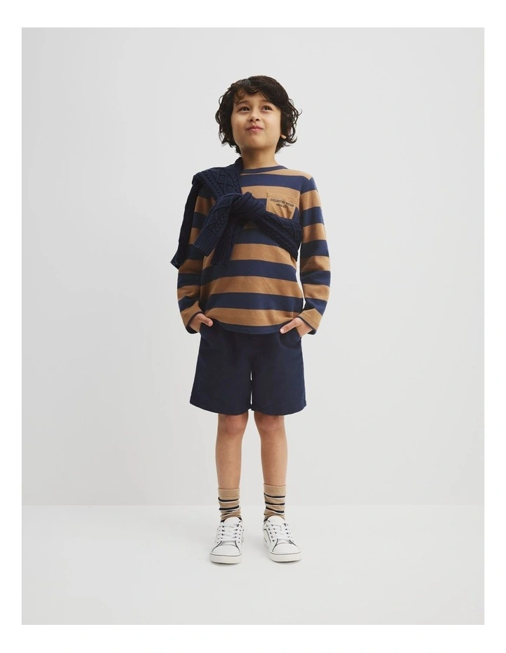 Pocket Pique T-shirt in Camel