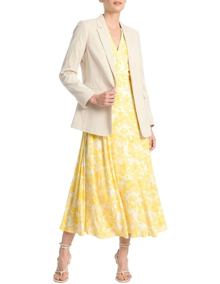 Lila Stripe Blazer in Beige