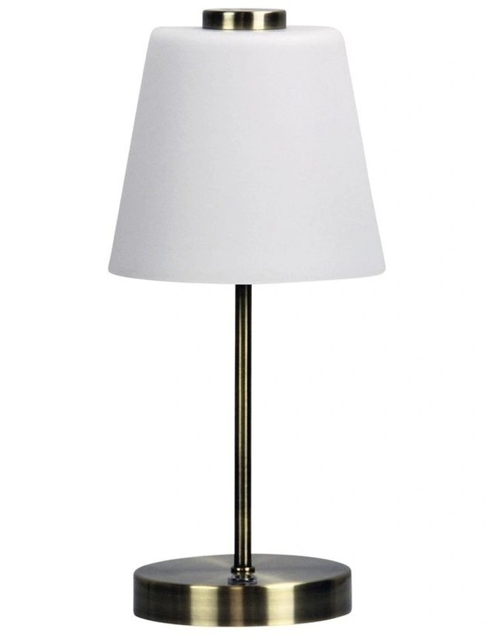 Erik Led Touch Lamp Antique Brass