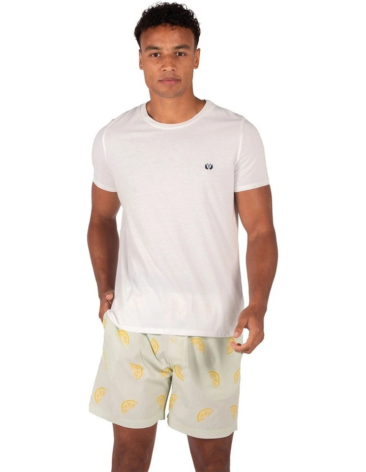 Lemonade Summer PJ in White