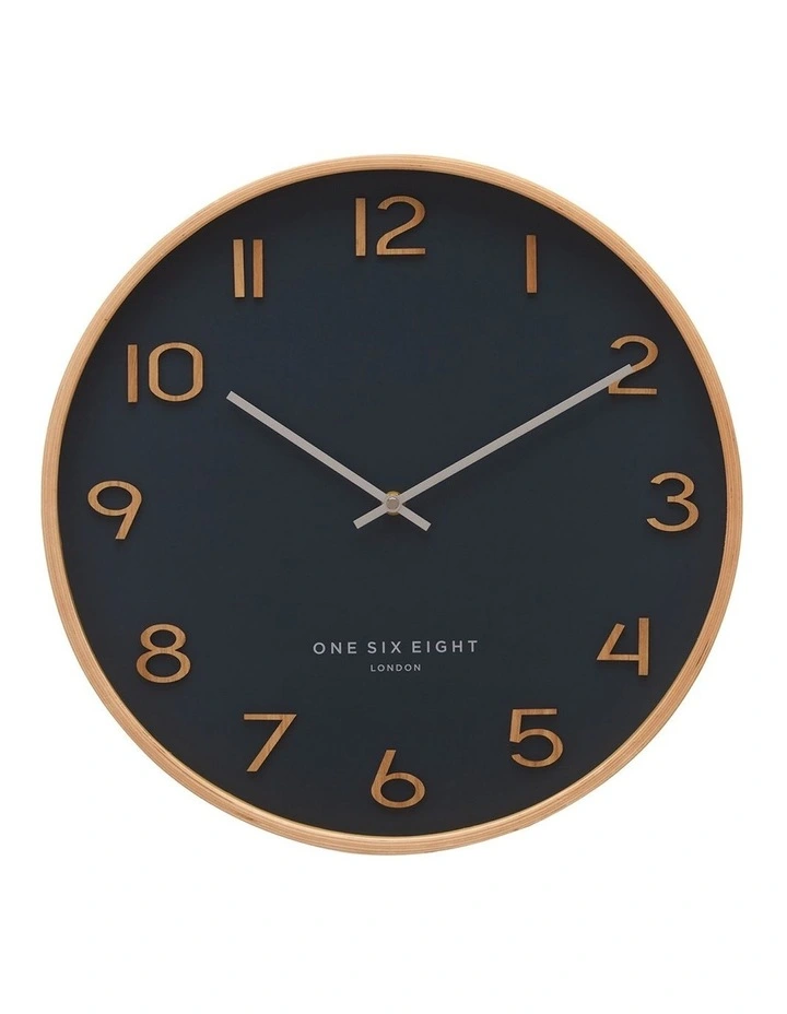 WALLACE Silent Wall Clock 41cm in Petrol Blue