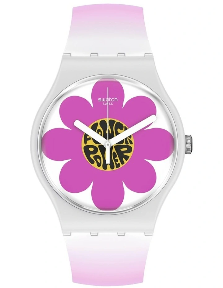 Flower Hour Watch in Pink