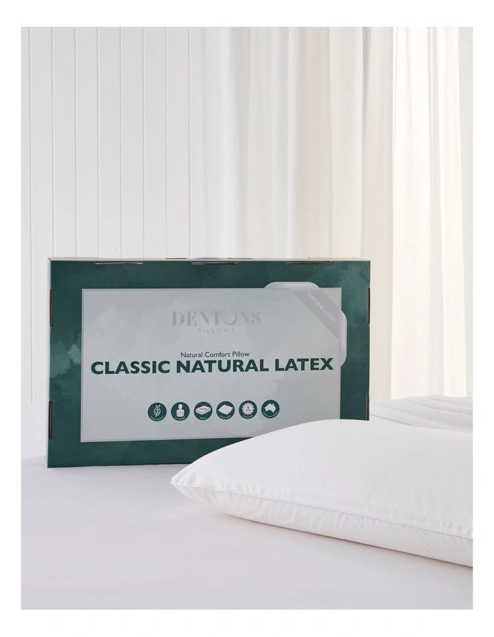 Classic Natural Latex Pillow in White