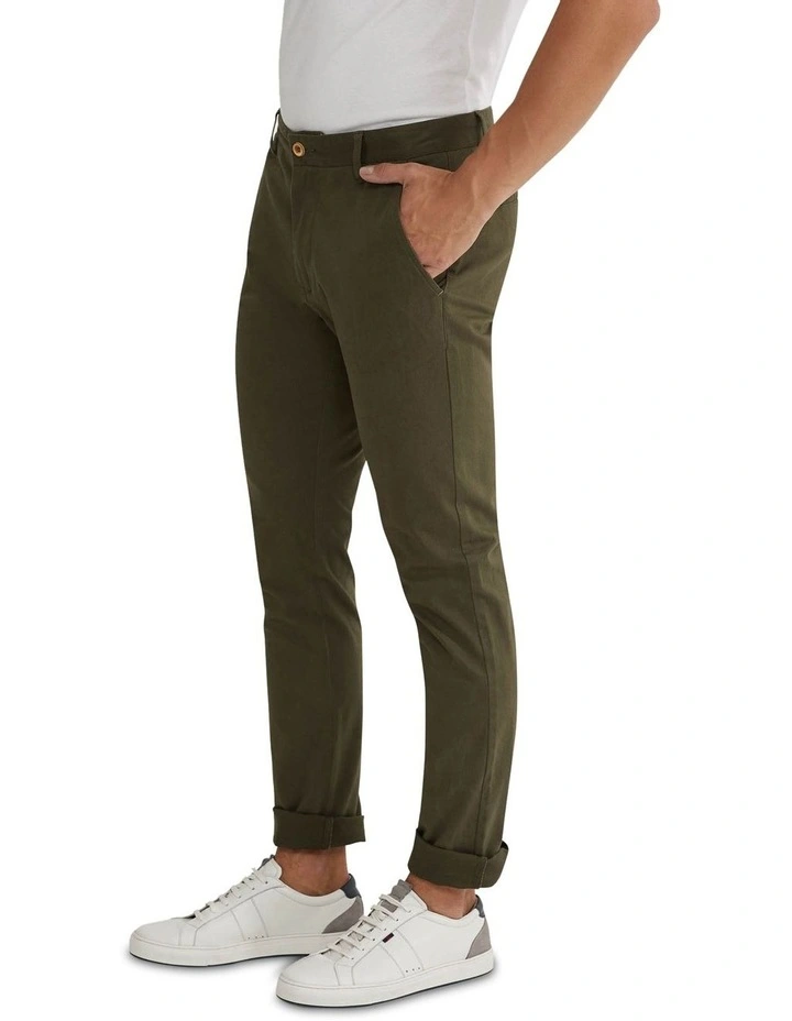 Stretch Skinny Fit Chinos in Forest