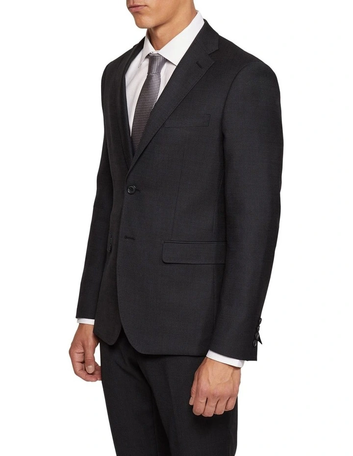 Byron Wool Suit Jacket in Black
