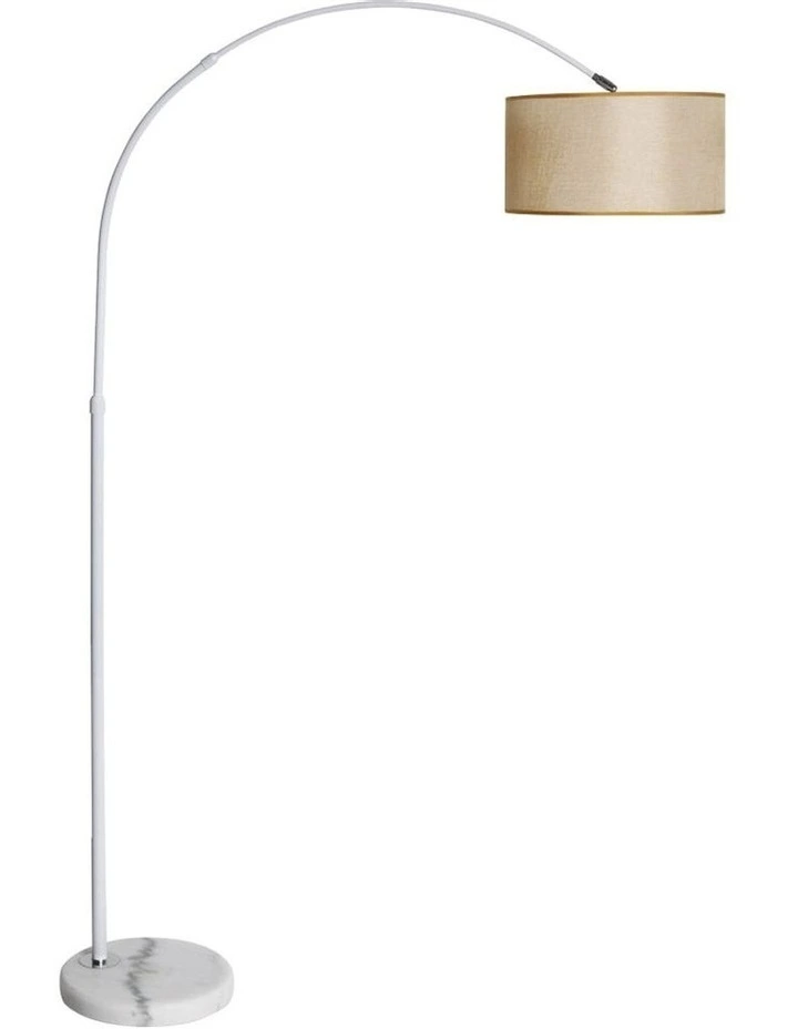 Modern LED Floor Lamp in White/Beige
