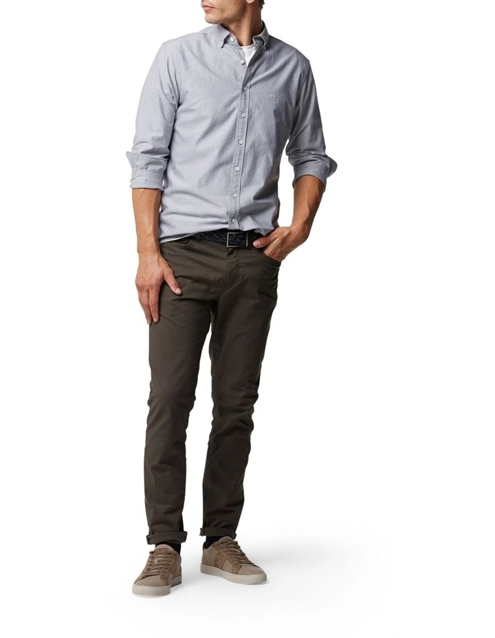 Gunn Oxford Sports Fit Shirt in Tarmac