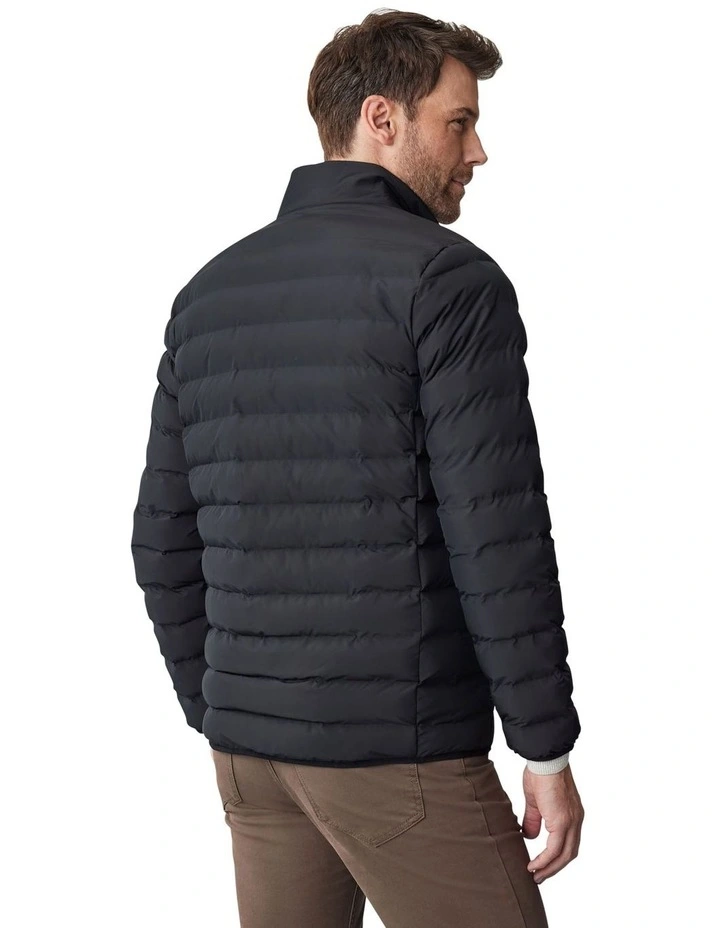 Heatseal Puffer Jacket in Black