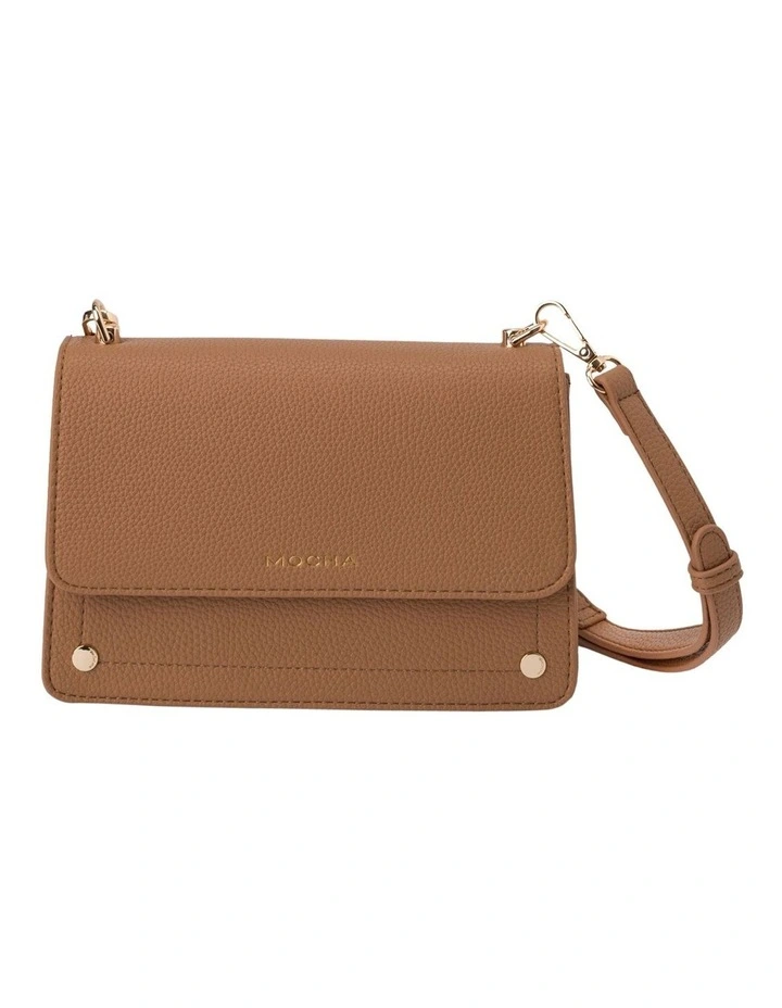Sienna Stud Crossbody in Brown