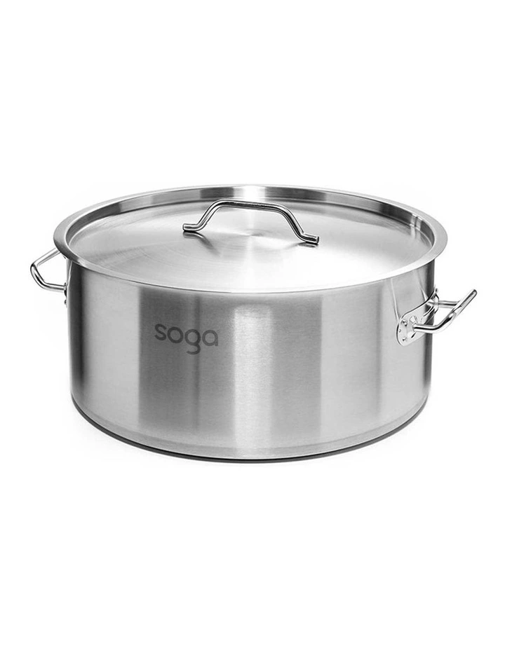 Top Grade Thick Stainless Steel Stockpot 18/10 17L in Silver