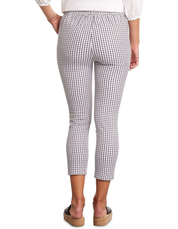 3/4 Mini Check Pant in Dark Charcoal