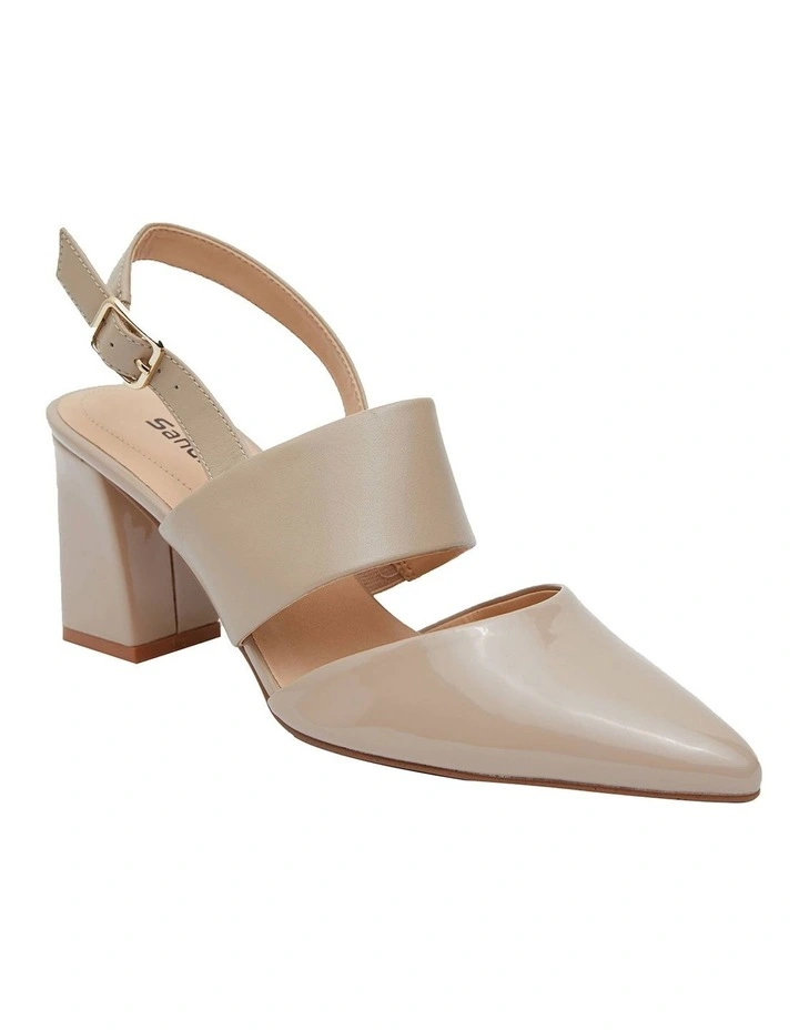 Kitson Heeled Shoes in Nude Patent /Leather