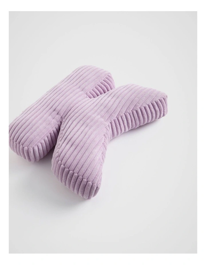 Orchid Cord Initial Cushion K in Purple