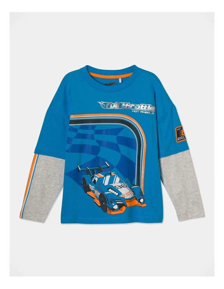 Double Sleeve T-shirt in Blue