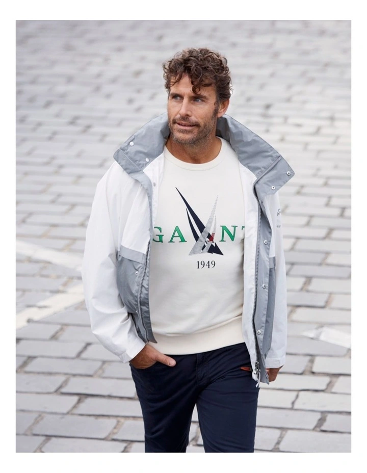 Sail Crew Neck Sweatshirt in Cream