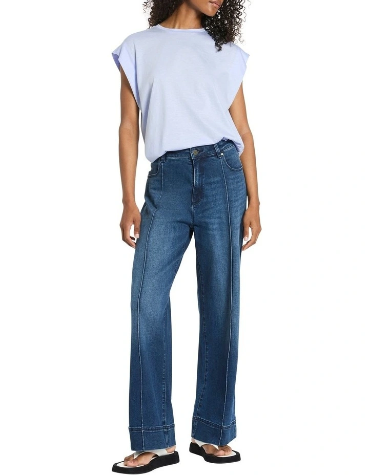 Lola Boxy Tee in Sky