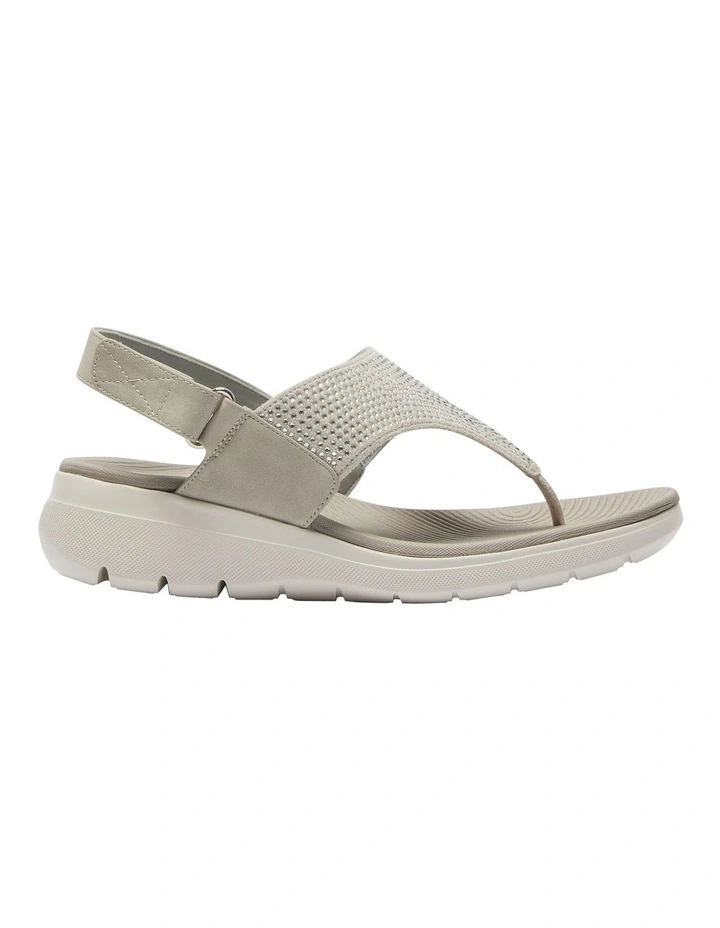 Lantern Sandals in Light Grey Diamante