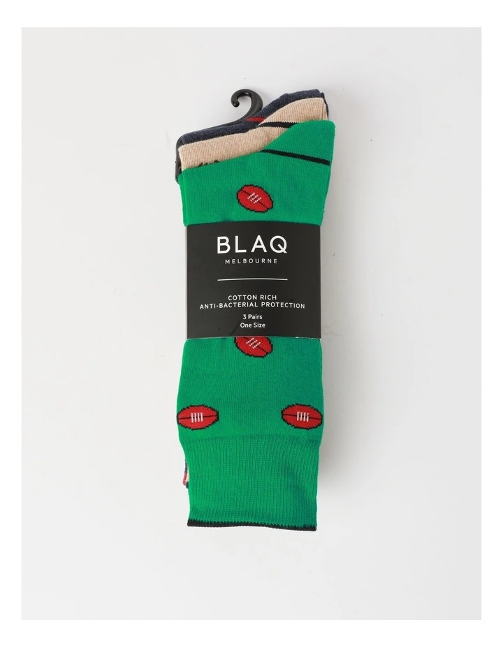 3 Pack Summer of Sports Socks in Assorted