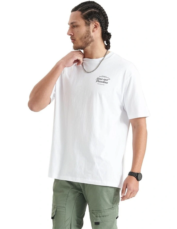 Bouncer Heavy Box Fit Tee in Optical White