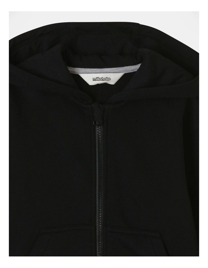 Essentials Zip Thru Hoodie in Black