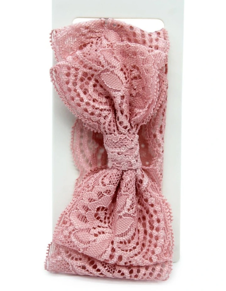 Lace Headband in Pink