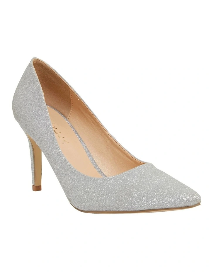 Wild Silver Glitter Heeled Shoes